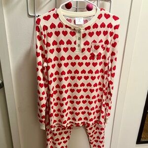 BNWT ❤️ Serra 2-Piece Waffle Thermal Knit Heart Print Sleepwear Set